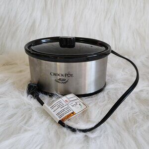 Crock Pot Little Dipper Warmer, new, 14-16 oz Stainless Steel Ceramic interior
